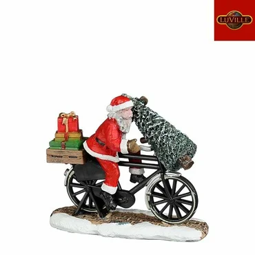 Santa on bicycle l9b3.5h7.5cm, Luville Efteling, tuincentrumoutlet.com