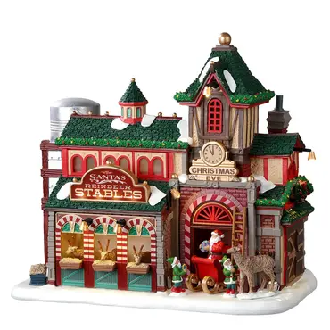 Santas reindeer stables, Lemax Europe, tuincentrumoutlet