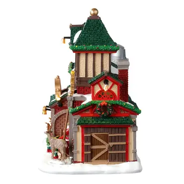 Santas reindeer stables zijkant, Lemax Europe, tuincentrumoutlet