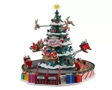 Santas sleigh spinners, Lemax, tuincentrumoutlet