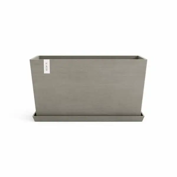 Saucer Paris 80 Taupe met pot, Ecopots, Tuincentrumoutlet.com