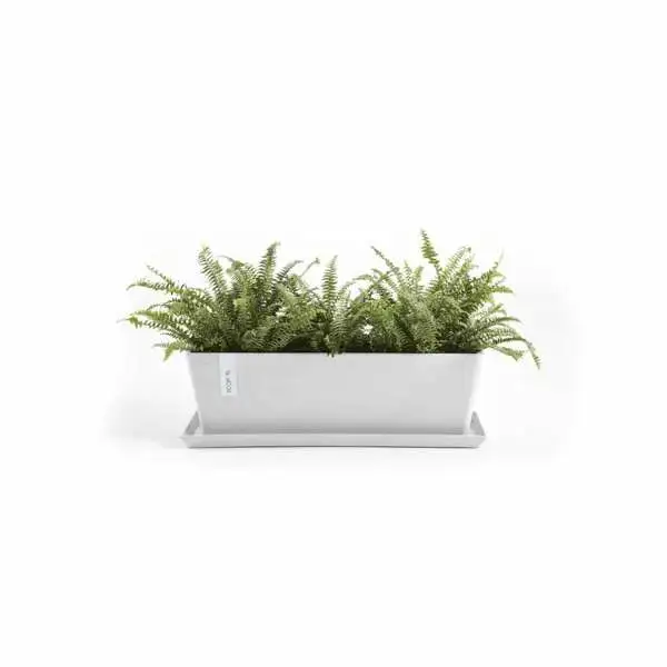 Saucer Rectangular 45 Wit sfeer, Ecopots, Tuincentrumoutlet.com