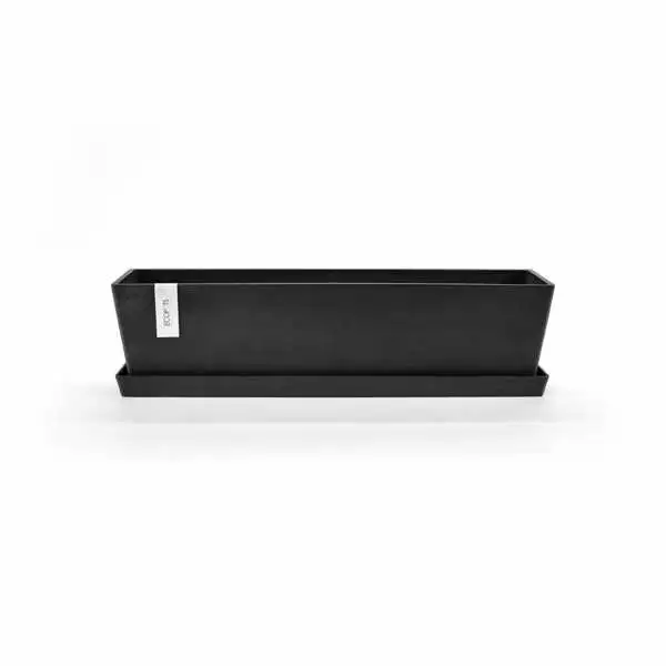 Saucer Rectangular 80 Donkergrijs pot, Ecopots, Tuincentrumoutlet.com