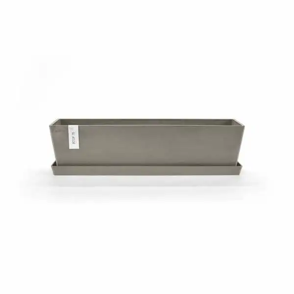 Saucer Rectangular 80 Taupe pot, Ecopots, Tuincentrumoutlet.com