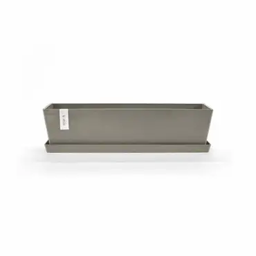 Saucer Rectangular 80 Taupe pot, Ecopots, Tuincentrumoutlet.com