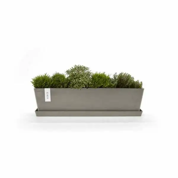 Saucer Rectangular 80 Taupe sfeer, Ecopots, Tuincentrumoutlet.com