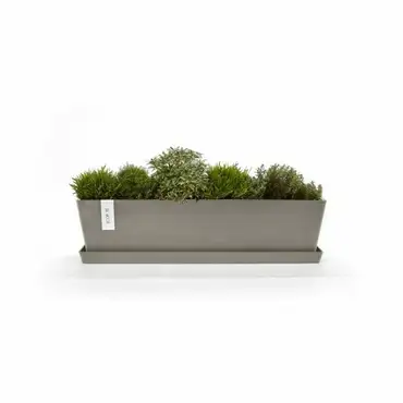 Saucer Rectangular 80 Taupe sfeer, Ecopots, Tuincentrumoutlet.com