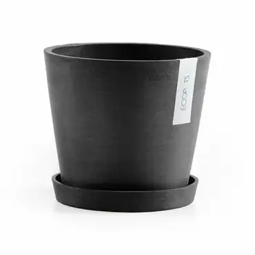Saucer Round 20 N Donkergrijs pot, Ecopots, Tuincentrumoutlet.com