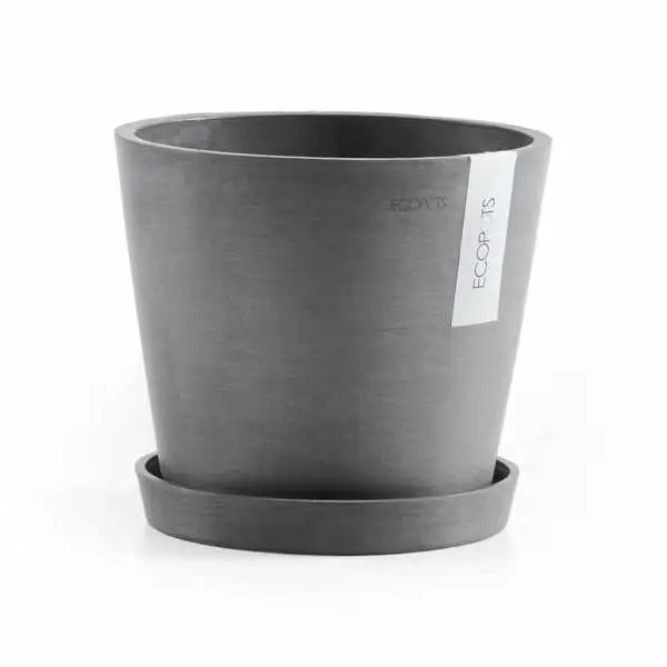 Saucer Round 20 N Grijs pot, Ecopots, Tuincentrumoutlet.com