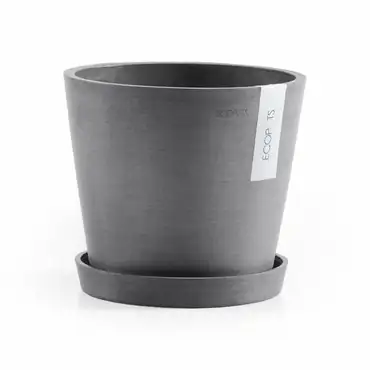 Saucer Round 20 N Grijs pot, Ecopots, Tuincentrumoutlet.com