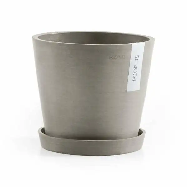 Saucer Round 20 N Taupe pot, Ecopots, Tuincentrumoutlet.com