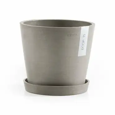 Saucer Round 20 N Taupe pot, Ecopots, Tuincentrumoutlet.com
