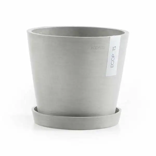 Saucer Round 20 N Witgrijs pot, Ecopots, Tuincentrumoutlet.com