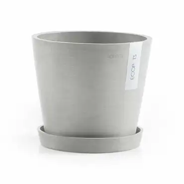 Saucer Round 20 N Witgrijs pot, Ecopots, Tuincentrumoutlet.com