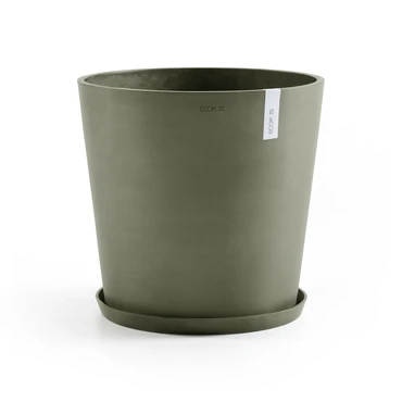 Saucer Round 50 Kaki pot, Ecopots, Tuincentrumoutlet.com