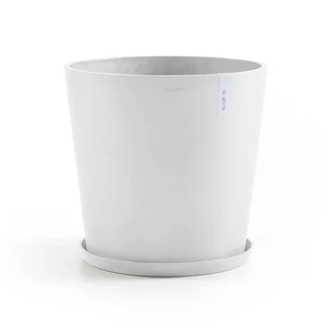 Saucer Round 50 Wit pot, Ecopots, Tuincentrumoutlet.com