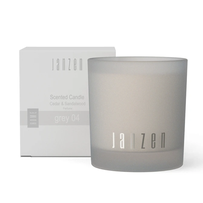 Scented Candle Grey 04 vooraanzicht, Janzen , Tuincentrumoutlet.nl