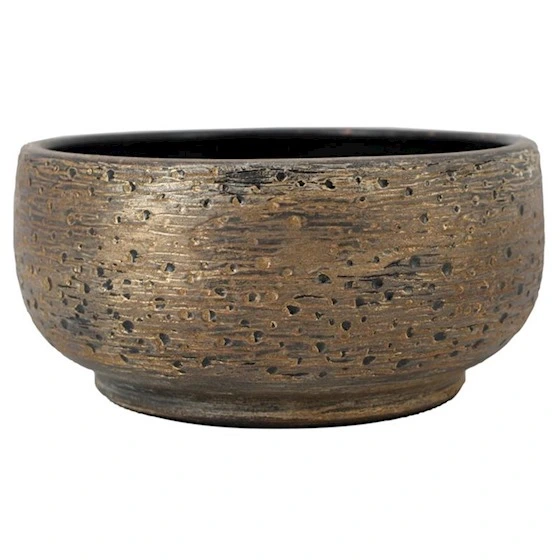 Schaal aveiro d29h14cm bruingoud, Floran, tuincentrumoutlet.com