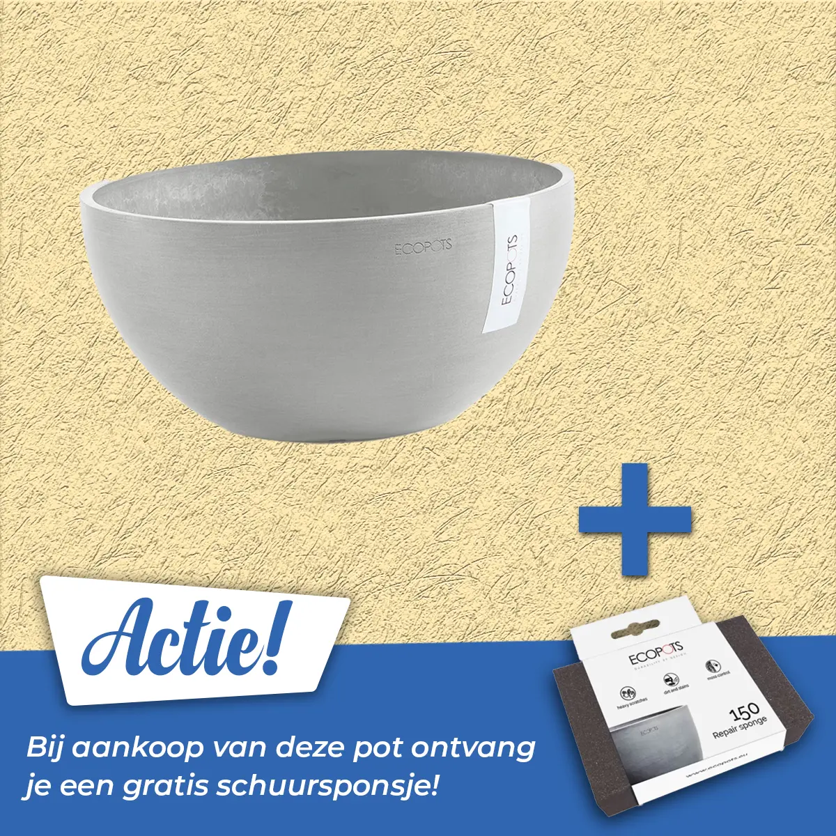 Schaal brussels d35h16cm witgrijs afbeelding