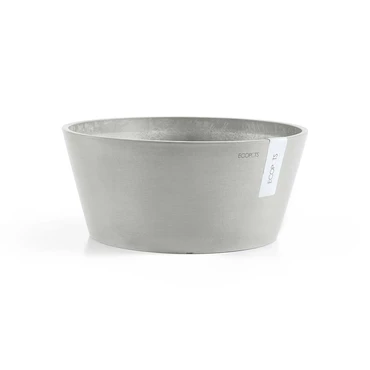 Schaal frankfurt d30h15cm witgrijs, Ecopots, tuincentrumoutlet.com
