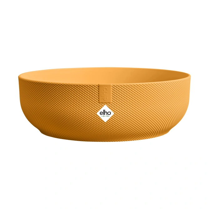 Schaal jazz d28cm amber geel logo, Elho, tuincentrumoutlet.com