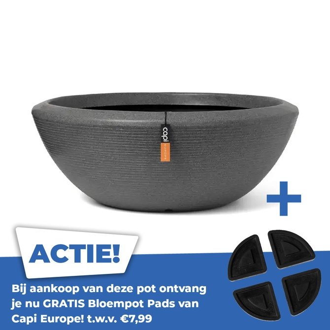 Schaal Laag Arc Granite 92x36 Antraciet - afbeelding 1