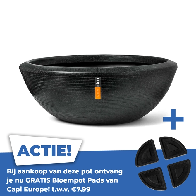 Schaal laag granite 92x36 zwart - afbeelding 1