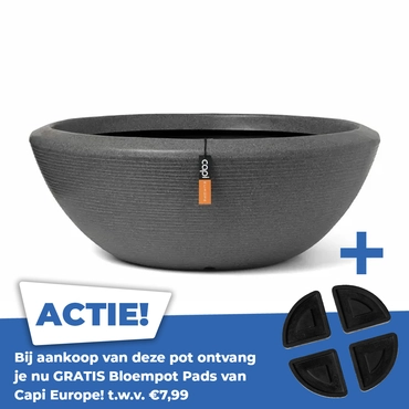 Schaal laag granite Arc d153h56 antraciet