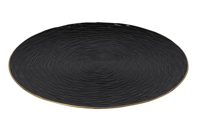 Schaal linda d40h2cm zwart, Countryfield, tuincentrumoutlet.com