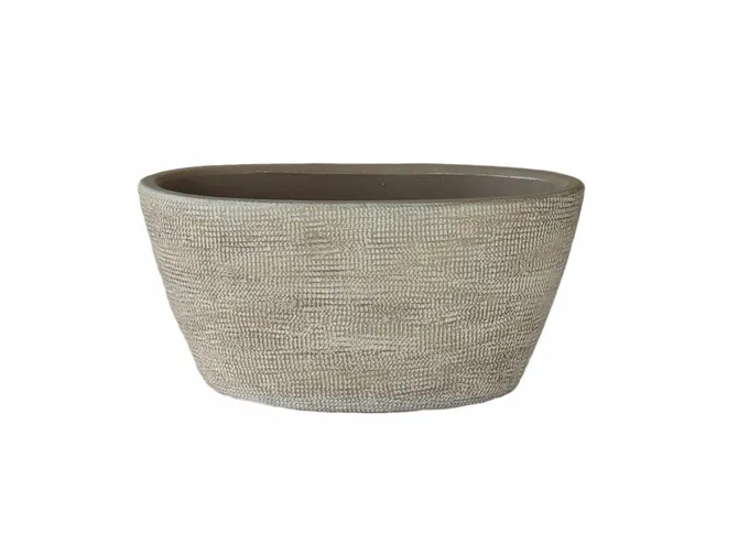 Schaal tokio ovl 29x15x14cm taupe, HS Potterie, tuincentrumoutlet.com