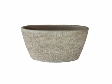 Schaal tokio ovl 29x15x14cm taupe, HS Potterie, tuincentrumoutlet.com