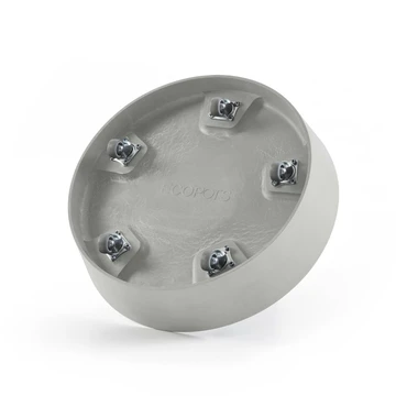 Schaal wheels d29cm witgrijs wieltjes, Ecopots, tuincentrumoutlet.com