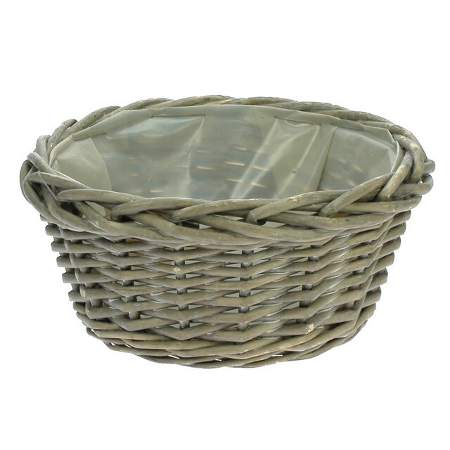 Schaal wilg d19h10cm grijs