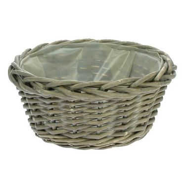 Schaal wilg d19h10cm grijs
