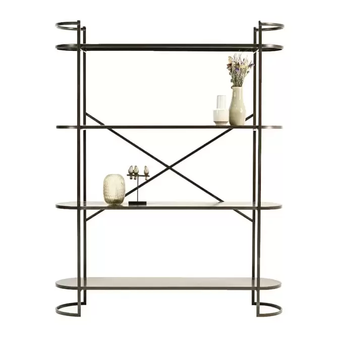 Schappenkast Brooklyn zwart 190x152x37,5cm - afbeelding 5