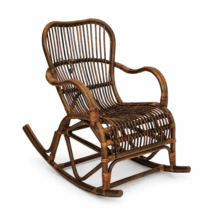 Schommelstoel rotan h86cm, Van der Leeden, Tuincentrumoutlet.com