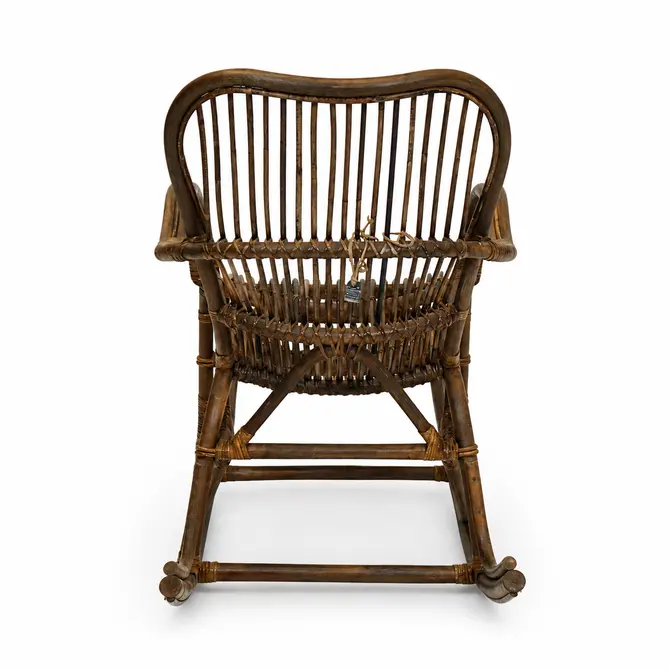 Schommelstoel rotan h86cm achterkant, Van der Leeden, Tuincentrumoutlet.com