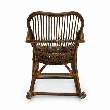 Schommelstoel rotan h86cm achterkant, Van der Leeden, Tuincentrumoutlet.com
