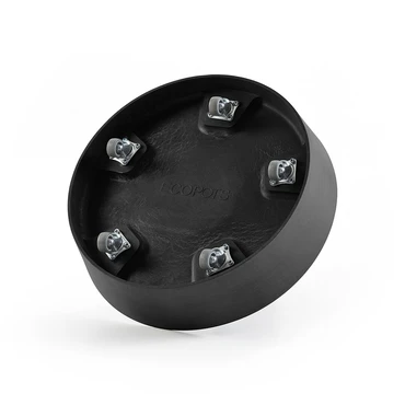 Schotel+wiel d40cm donkergrijs wieltjes, Ecopots, tuincentrumoutlet.com