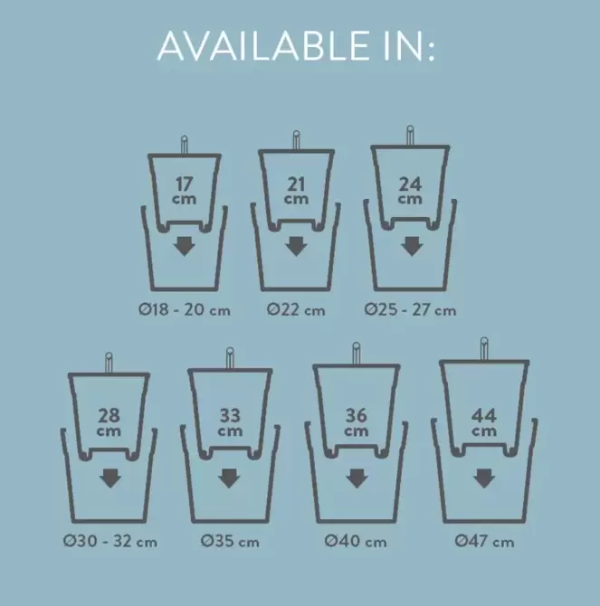 Self-watering insert d43cm living black - afbeelding 5