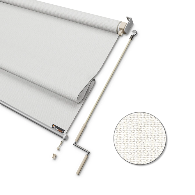 Rolgordijn arctic white detailfoto, Nettenverkoop, tuincentrumoutlet