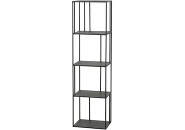 Shelf Henk, H 140 cm, W 27 cm, Iron, Black iron black, Boltze, tuincentrumoutlet