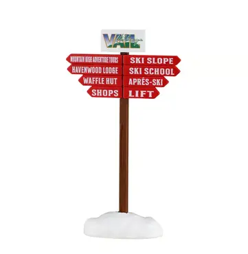 Ski slope sign