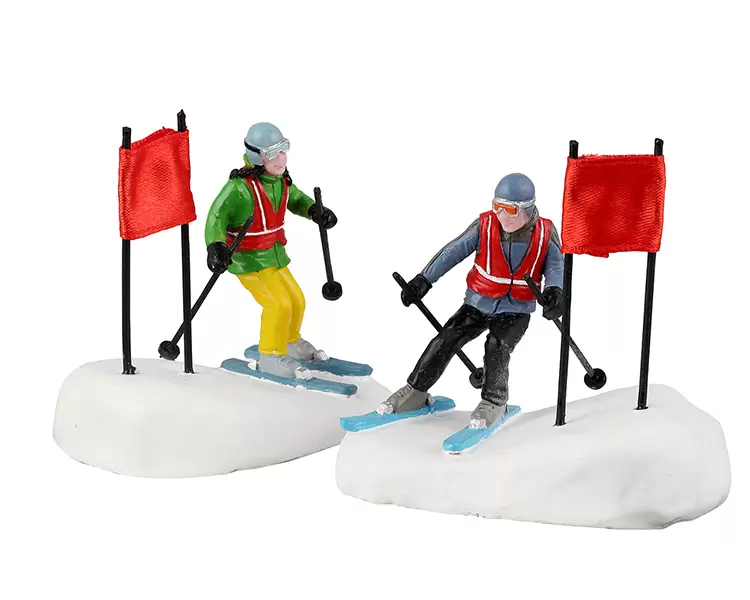 Slalom Stars Set Van 2 Lemax Vail Village Collection 2022 afbeelding