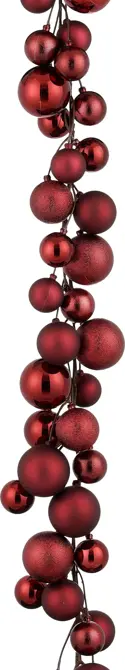 Slinger kerstballen l180d4cm rood, Mica decorations, Tuincentrumoutlet.com