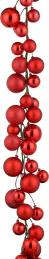 Slinger kerstballen l180d4cm rood, Mica decorations, Tuincentrumoutlet.com