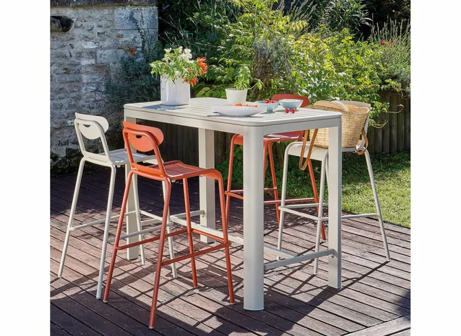 Smiley barstoel creme sfeer, Fermob, tuincentrumoutlet.com