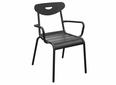 Smiley stapelstoel antraciet, Fermob, tuincentrumoutlet.com