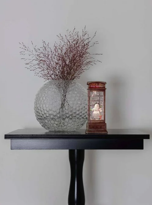 Sneeuwlantaarn telefooncel sneeuwpop bo - afbeelding 2