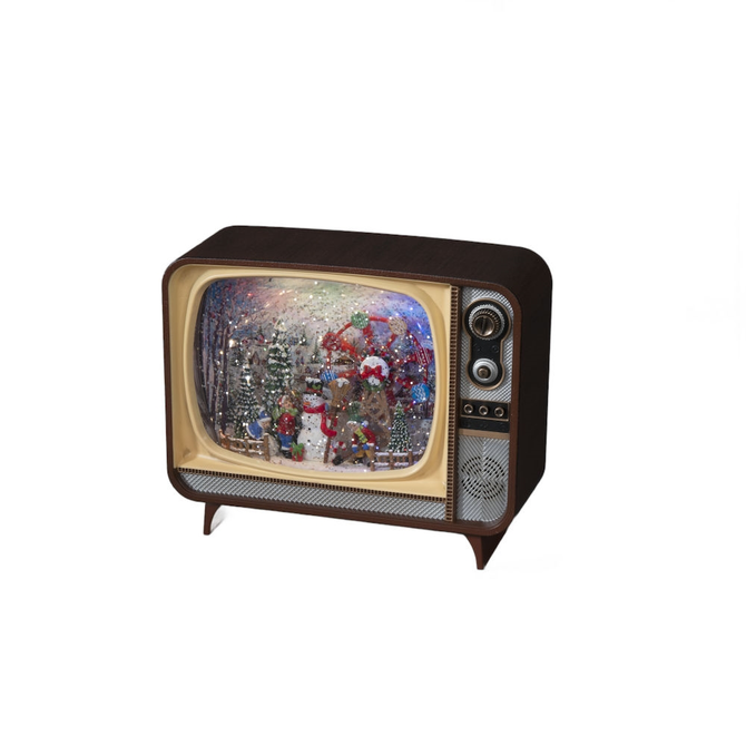 Sneeuwlantaartn tv met muziek wit, Konstsmide, tuincentrumoutlet